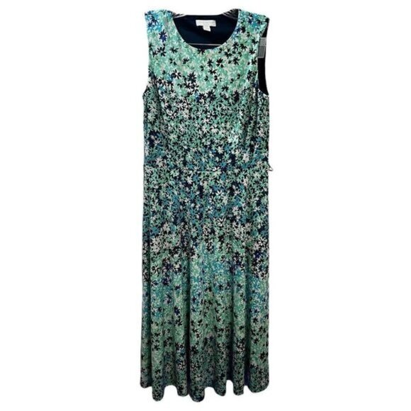 NEW Charter Club Sleeveless Scoopneck Floral Print‎ Dress Small Petite - Picture 1 of 4
